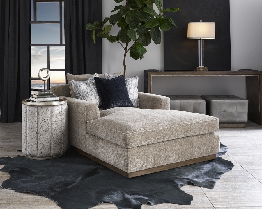 Rome&nbsp;Style&nbsp;Chaise shown with:Plinth Base&nbsp;with&nbsp;Latte finishLuxurious&nbsp;Depth Seating
