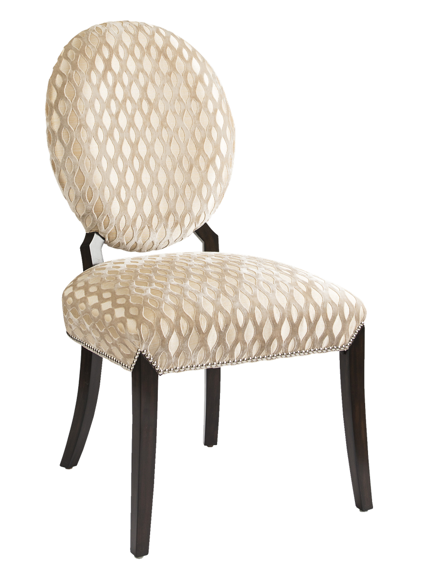 Century City Side Chair&nbsp;shown with: Tight seat and back Bombay finish Silver nailhead frame trim