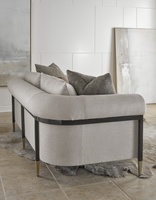 Collins&nbsp;Sofa shown with:Boxed bench seatBombay finishSatin Brass finish on dcecorative ferrules