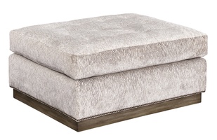Coronado Ottoman shown with:Semi-Attached seat with Box QuiltingPlinth base&nbsp;in&nbsp;Latte finishMottled&nbsp;nailhead frame trim32" x 40 "