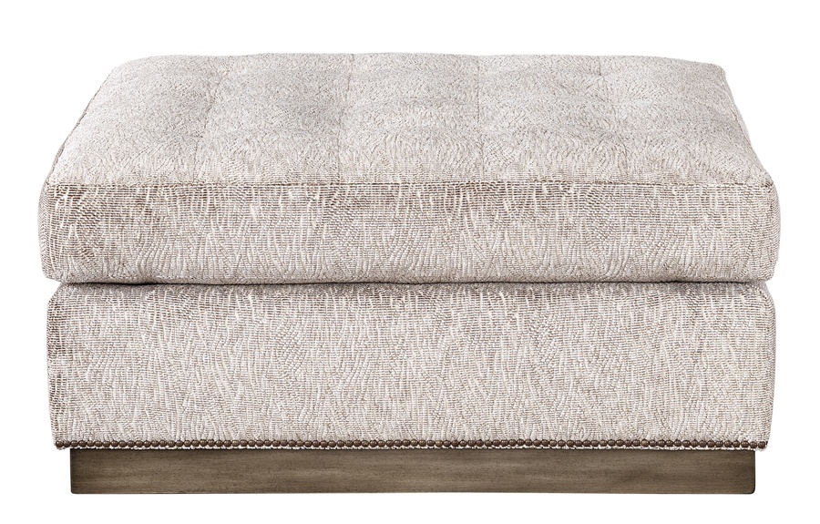 Coronado Ottoman shown with:Semi-Attached seat with Box QuiltingExposed Wood Legs in Contemporary Havana finishAntique Heritage nailhead frame trim24" x 64"
