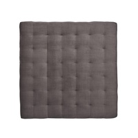 Coronado Ottoman shown with:Box Quilted Tight&nbsp;SeatPlinth Base in Dark Bay&nbsp;finishGunmetal nailhead frame trim56" sq.