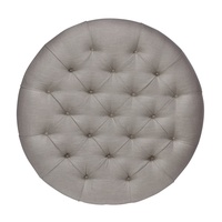Coronado Ottoman shown with:Diamond Tufted Tight SeatExposed Wood Legs in Cashmere Silver&nbsp;finishPewter&nbsp;nailhead frame trim40" diameter