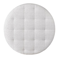 Coronado Ottoman shown with:Box Quilted&nbsp;Tight SeatBuilt-to-the-Floor basPewter&nbsp;nailhead frame trim48" diameter