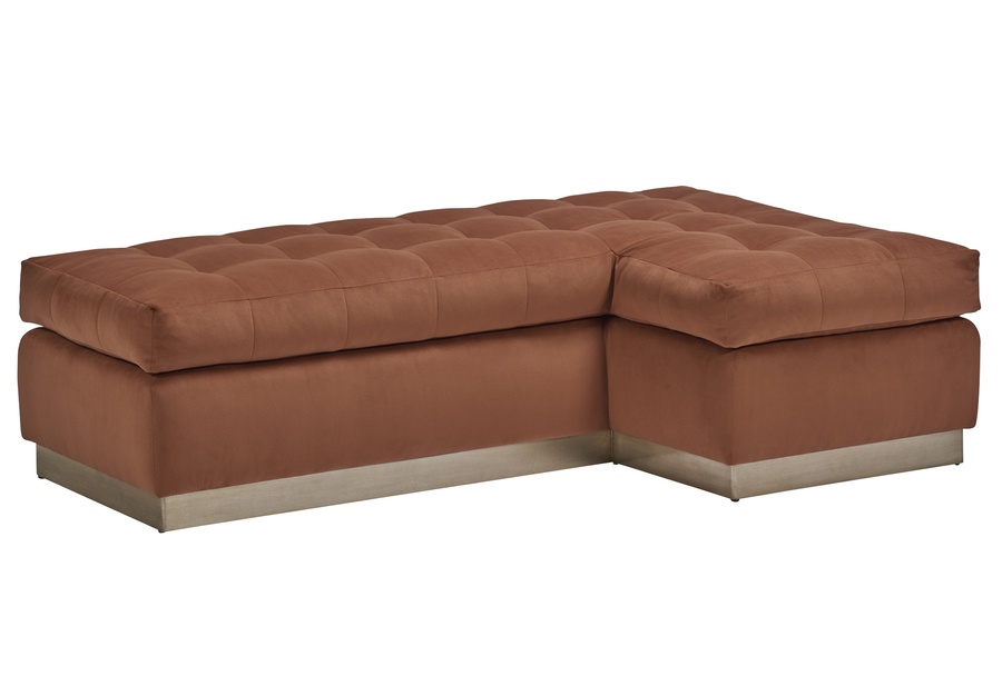 Coronado Ottoman shown with:Semi-Attached seat with Box QuiltingPlinth Base&nbsp;in&nbsp;Cashmere Silver finish64" x 40"