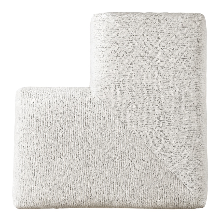 Coronado Ottoman shown with:Semi-Attached seat with Box QuiltingPlinth Base&nbsp;in&nbsp;Cashmere Silver finish64" x 40"