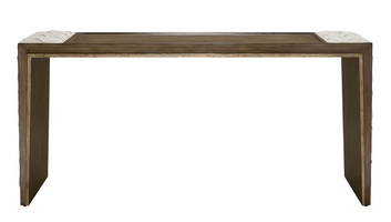 Cascade Console shown with:Latte finish with&nbsp;Aged&nbsp;Medici&nbsp;finish trimDiamond Tufted&nbsp;upholstery