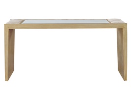 Cascade Console shown with:Medici&nbsp;finishClear Mirror topChanneled upholstery