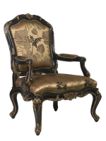 Claudette Arm Chair&nbsp;shown with:Tight seat and backExposed carved hardwood frame in selection of finishesand optional finish trims