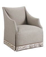 Dahlia Chair shown with:Tight&nbsp;seatWaterfall skirtTape trim at base of skirt