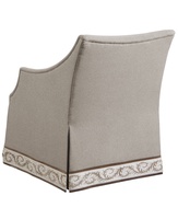 Dahlia Chair&nbsp;shown with:Tight&nbsp;seatWaterfall skirtTape trim at base of skirt