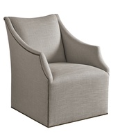 Dahlia Chair&nbsp;shown with:Tight&nbsp;seatBuilt-to-the-floor base with swivel optionSmall Antique Heritage nailhead trim