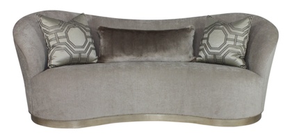 Elle&nbsp;Sofa shown with:Tight&nbsp;seatPlinth Base with&nbsp;Cashmere Silver&nbsp;finishPewter nailhead&nbsp;frame trim