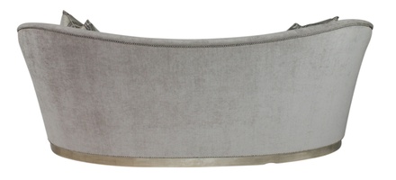 Elle&nbsp;Sofa shown with:Tight&nbsp;seatPlinth Base with&nbsp;Cashmere Silver&nbsp;finishPewter nailhead&nbsp;frame trim