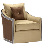 Gatsby Chair shown with:Boxed bench seatBuilt-to-the-floor baseSumatra finishSilver nailhead frame trim