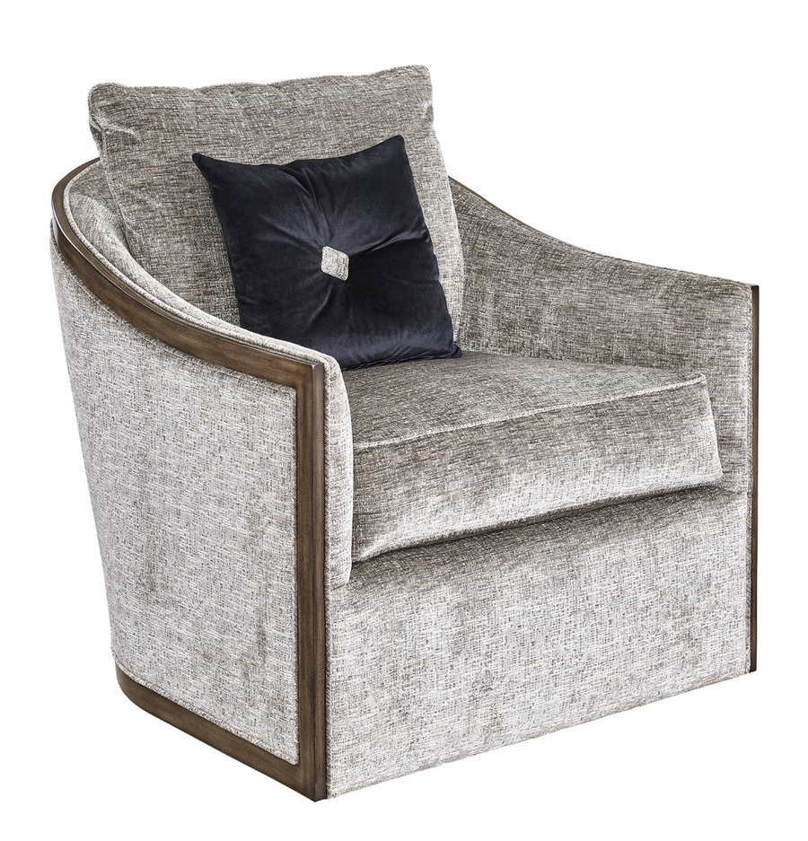 Gatsby Chair shown with:Boxed bench seatBuilt-to-the-floor baseBombay&nbsp;finishSilver nailhead frame trim