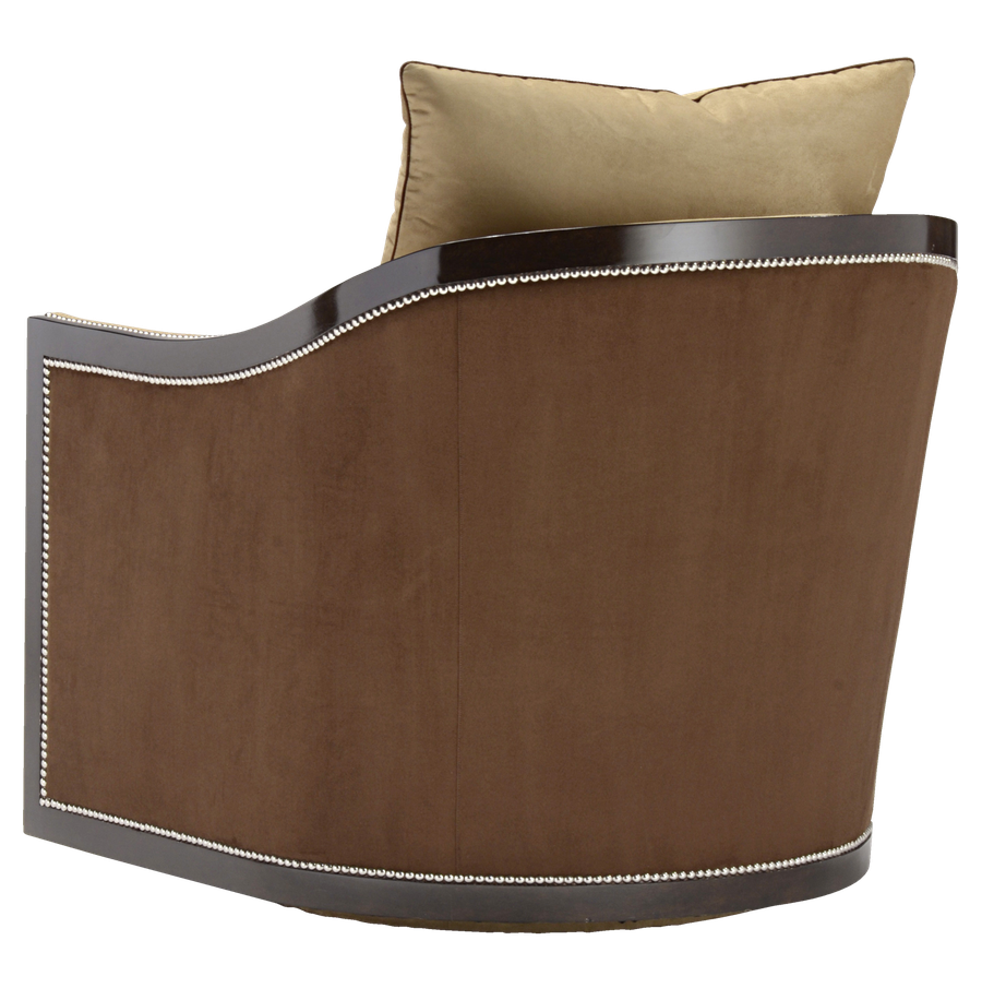 Gatsby Chair shown with:Boxed bench seatBuilt-to-the-floor baseBombay&nbsp;finishSilver nailhead frame trim