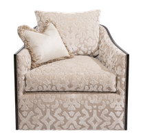 Gatsby Chair shown with:Boxed bench seatBuilt-to-the-floor baseBombay&nbsp;finishSilver nailhead frame trim