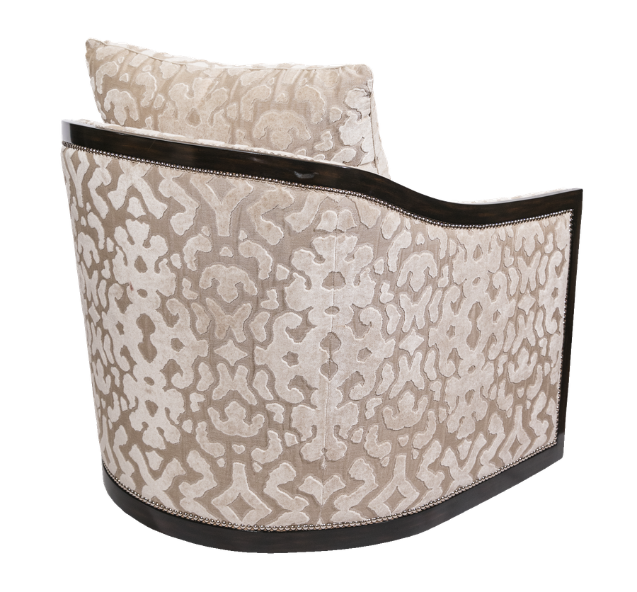Gatsby Chair shown with:Boxed bench seatBuilt-to-the-floor baseBombay&nbsp;finishSilver nailhead frame trim