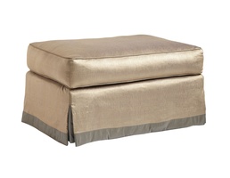 Hannah Ottoman&nbsp;shown with:Semi-attached&nbsp;seat cushionWaterfall skirtContrast band on bottom of skirt