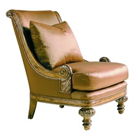 Huntington Manor Lounge Chair&nbsp;shown with:Boxed seat cushionSelf double welt along frame
Exposed carved hardwood frame available in selection of finishes and trims