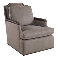 Huxley Chair&nbsp;shown with:Boxed&nbsp;cushion&nbsp;seatBuilt-to-the-Floor baseGunmetal&nbsp;nailhead frame trim
