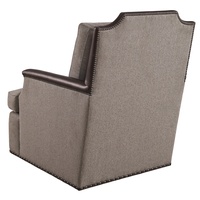 Huxley Chair&nbsp;shown with:Boxed&nbsp;cushion&nbsp;seatBuilt-to-the-Floor baseGunmetal&nbsp;nailhead frame trim