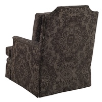 Huxley Chair&nbsp;shown with:Boxed&nbsp;cushion&nbsp;seatDeep Skirt base with built-in back and sidesBronze Star&nbsp;nailhead frame trim