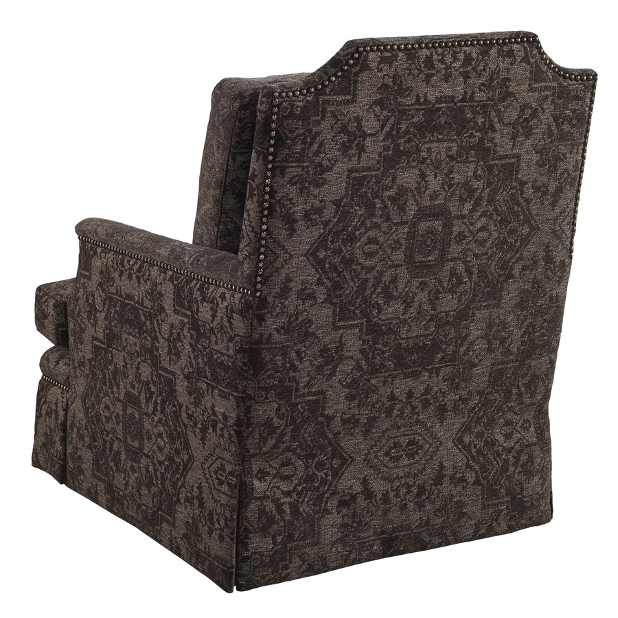 Huxley Chair&nbsp;shown with:Boxed&nbsp;cushion&nbsp;seatBuilt-to-the-Floor baseGunmetal&nbsp;nailhead frame trim