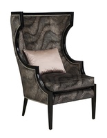 Karma Chair shown with:Caviar finishGlitterati&nbsp;nailhead frame trim