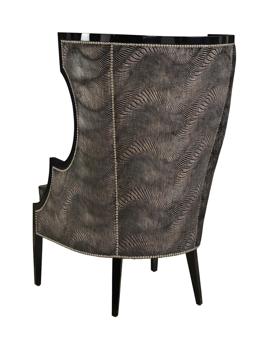 Karma Chair shown with:Cashmere Silver finishMerengue nailhead frame trim
