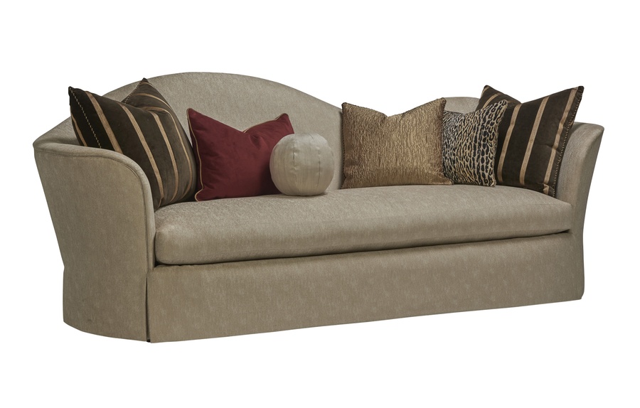 Katarina&nbsp;Sofa shown with:Waterfall&nbsp;skirt with built-in back and sides