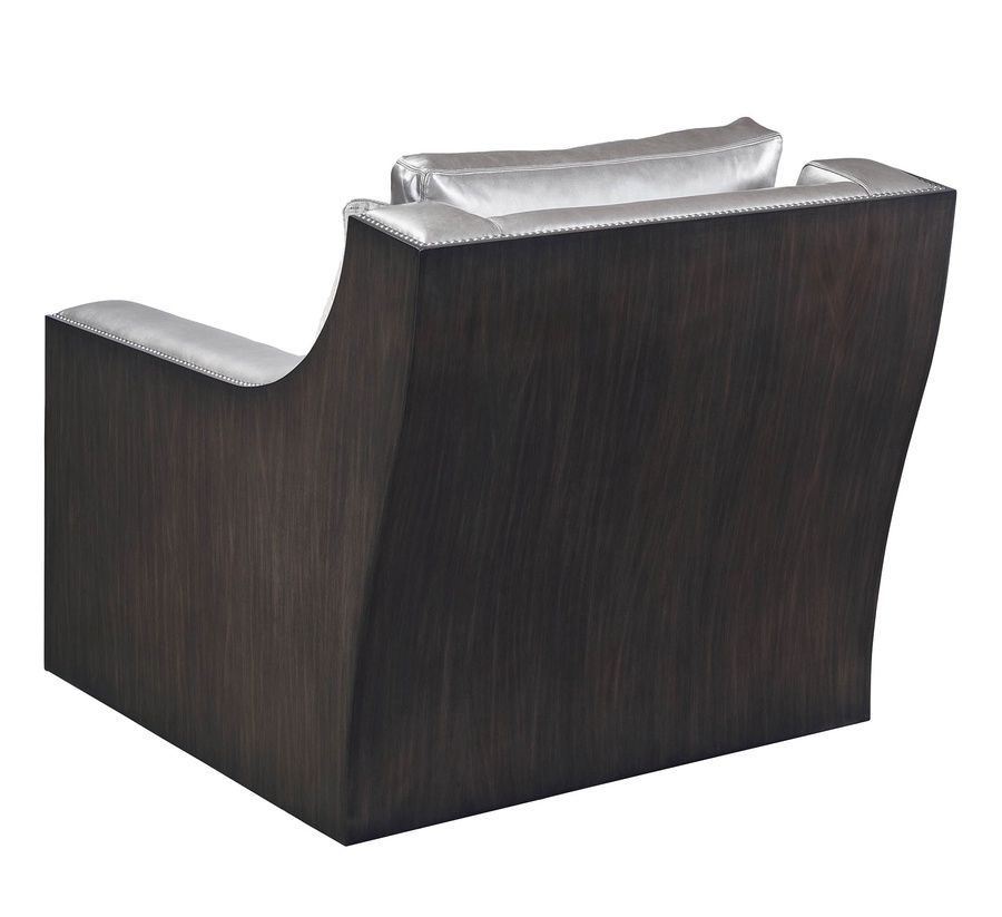 Liam Chair shown with:Twilight finishGunmetal nailhead frame trim