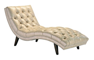 Lexi&nbsp;Chaise shown with:Button tufted seat and backKona&nbsp;finishSilver nailhead frame trim