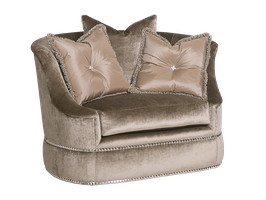 Lana&nbsp;Chair and A Half shown with: Boxed seat cushionBuilt-to-the-floorNailhead frame trim