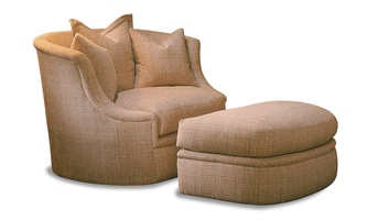 Lana&nbsp;Chair and A Half shown with:Lana OttomanBoxed seat cushionBuilt-to-the-floor