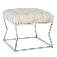 Lotus&nbsp;Bench&nbsp;shown with:Tight seatStainless Steel legsSilver nailhead trim spaced over fabric tape