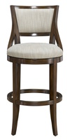 Lyric&nbsp;Barstool shown with:Briar&nbsp;finishAntique Brass footrest