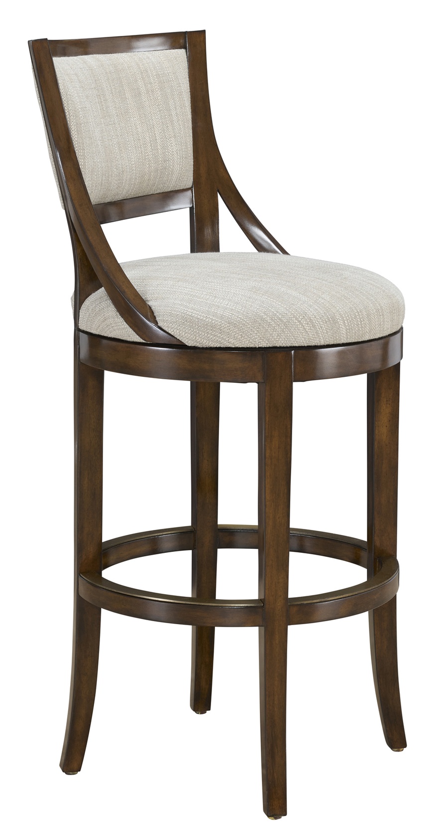 Lyric&nbsp;Barstool shown with:Briar finishAntique Brass footrest
