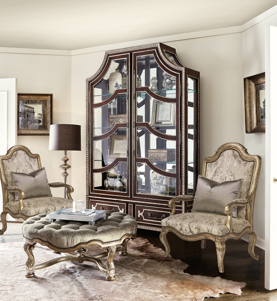 Majorca Chair shown with:Silver Cloud finishGunmetal nailhead frame trim