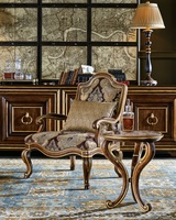 Majorca Chair shown with:Briar&nbsp;finishVenetian Gold finish trimFrench Natural nailhead frame trim