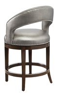 Maison&nbsp;Counter Stool&nbsp;shown with:Contemporary Briar&nbsp;finishGlitterati&nbsp;nailhead frame trimPolished Nickel footrest