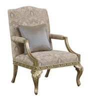 Mayson Chair shown with:Tight seat and backSpecial hand painted decorative motifExposed carved frame in Pompeii finishDeco Silver Leaf&nbsp;finish trim
Exposed frame available in selection of finishes and optional finish trims