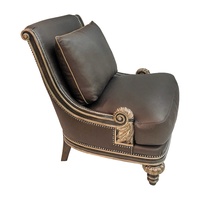 Huntington Manor Lounge Chair&nbsp;shown with:Boxed seat cushionSelf double welt along frame
Exposed carved hardwood frame available in selection of finishes and trims