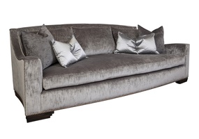 McKenna&nbsp;Sofa shown with:Boxed bench seatPlinth base with Bombay&nbsp;finishSilver nailhead frame trim