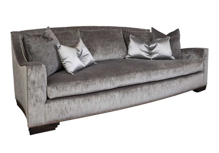 McKenna&nbsp;Sofa shown with:Boxed bench seatPlinth base with Bombay&nbsp;finishSilver nailhead frame trim