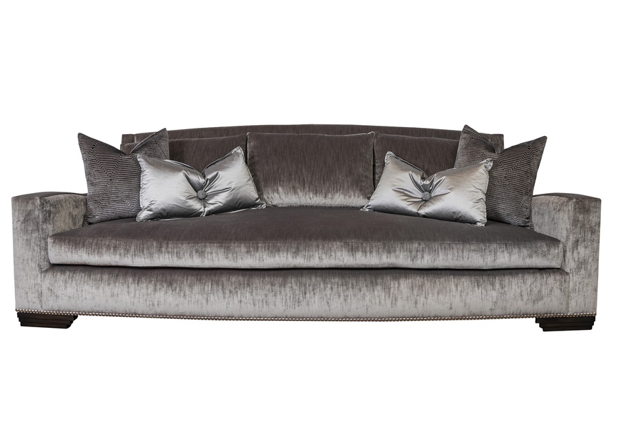 McKenna&nbsp;Sofa shown with:Boxed bench seatPlinth base with Bombay&nbsp;finishSilver nailhead frame trim
