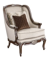 Marguerite&nbsp;Chair&nbsp;shown with:Boxed seat cushionBriar&nbsp;finishAged&nbsp;Silver Leaf finish trimAntique Brass&nbsp;nailhead frame trim