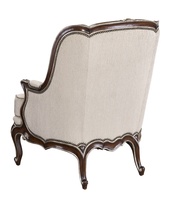 Marguerite&nbsp;Chair&nbsp;shown with:Boxed seat cushionBriar&nbsp;finishAged&nbsp;Silver&nbsp;Leaf finish trimAntique Brass&nbsp;nailhead frame trim