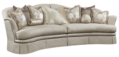 Maritza 2-Piece Sofa shown with:Boxed bench seatDeep skirt with built-in sides and backAntique Brass nailhead frame trim